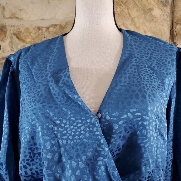 Nwt Rebecca Minkoff XS Mary Cadet Blue Wrap Dress - Picture 4 of 12